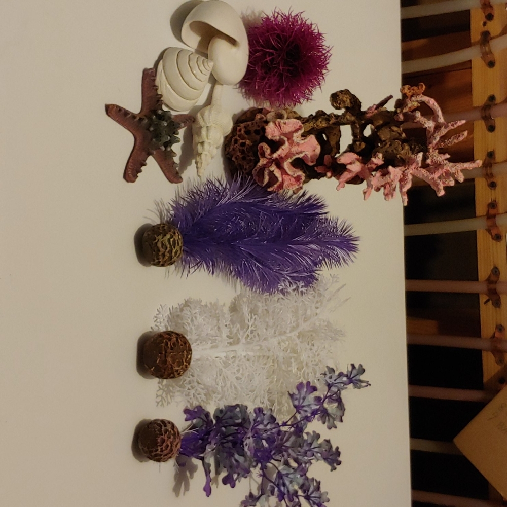 BiOrb pink ocean aquarium decor set